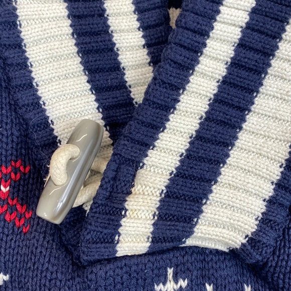 Tommy Hilfiger fair isle sweater size 4 100% cotton deer graphic Nordic ski snow - Picture 3 of 10